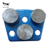 Piastra di rettifica diamantata in metallo trapezoidale per cemento 3Gear circolare rack secco e umido uso blu grezzo